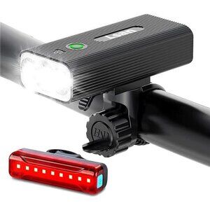 1200 Lumens Bike Lights Front and Back,3 LED USB Rechargeable Bicycle Light